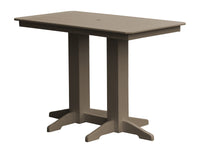 A&L Furniture Recycled Plastic 5' Bar Table - Weatheredwood