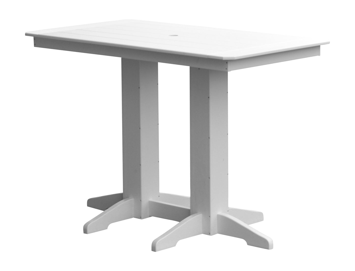 A&L Furniture Recycled Plastic 5' Bar Table - White
