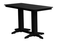 A&L Furniture Recycled Plastic 6' Bar Table - Black