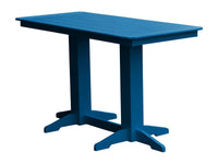 A&L Furniture Recycled Plastic 6' Bar Table - Blue