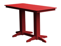 A&L Furniture Recycled Plastic 6' Bar Table - Bright Red