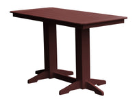 A&L Furniture Recycled Plastic 6' Bar Table - Cherrywood