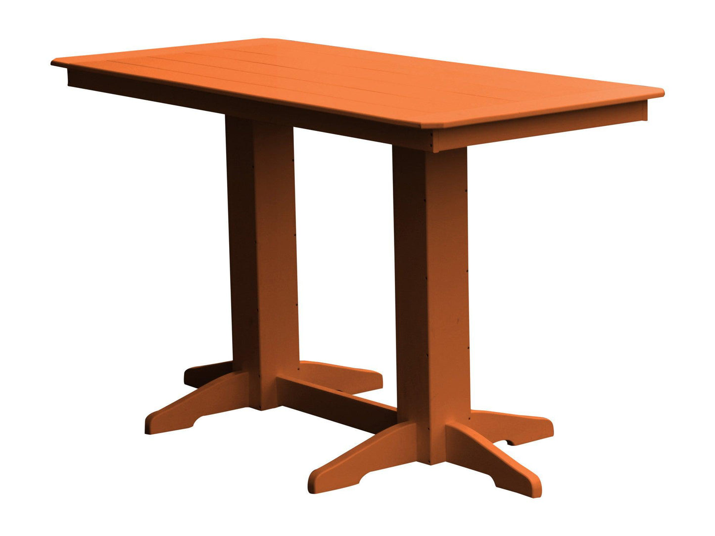 A&L Furniture Recycled Plastic 6' Bar Table - Orange