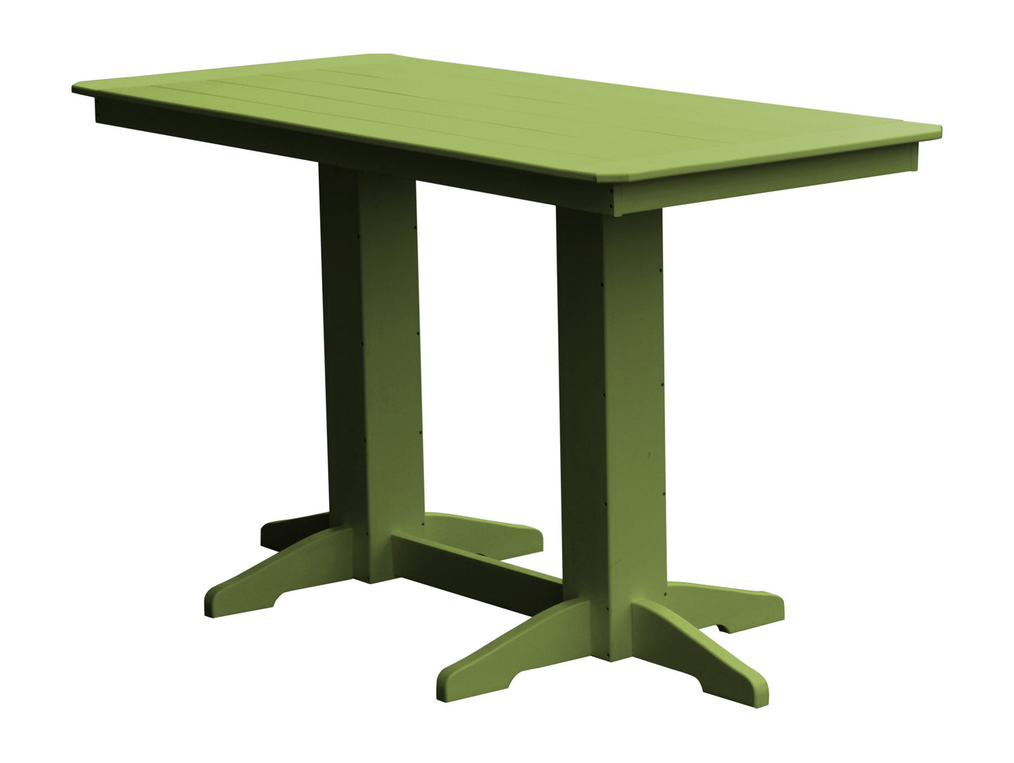 A&L Furniture Recycled Plastic 6' Bar Table - Tropical Lime