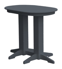 A&L Furniture Recycled Plastic 4' Oval Bar Table - Dark Gray