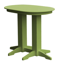 A&L Furniture Recycled Plastic 4' Oval Bar Table - Tropical Lime
