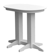 A&L Furniture Recycled Plastic 4' Oval Bar Table - White