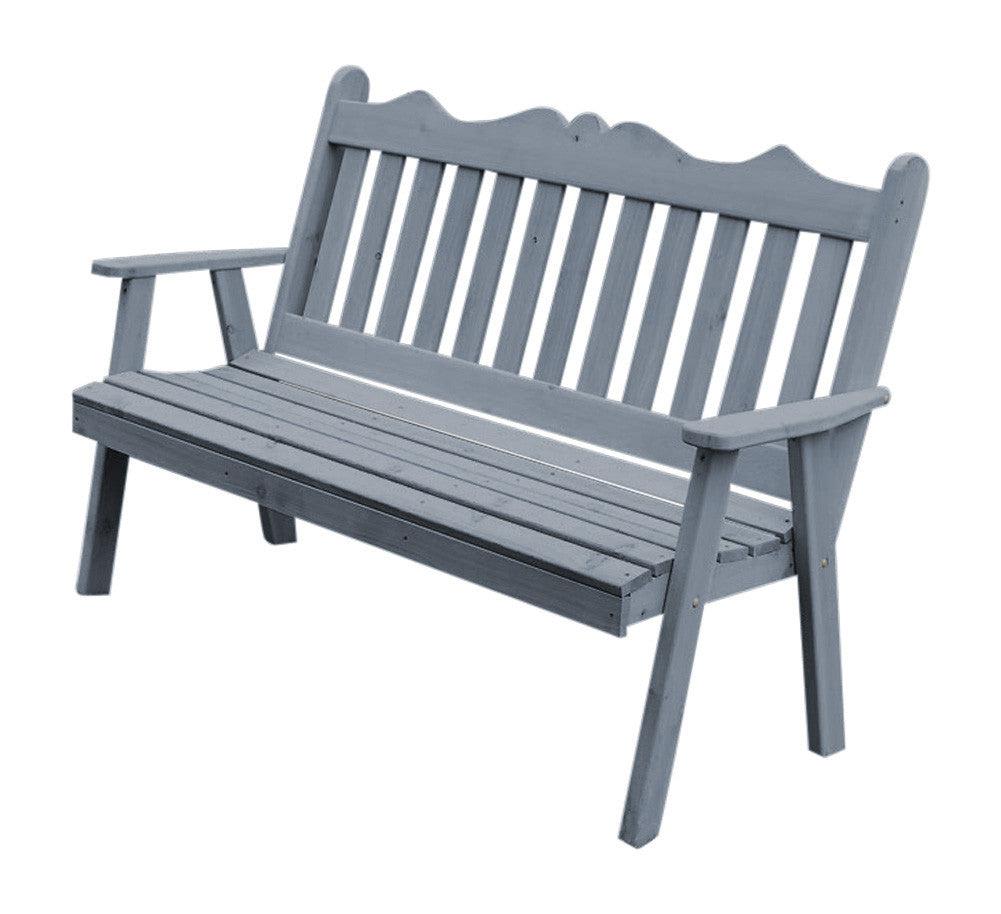 A&L Furniture Co. Western Red Cedar 4' Royal English Garden Bench - LEAD TIME TO SHIP 4 WEEKS OR LESS