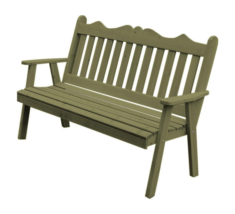 Regallion Outdoor Western Red Cedar 5' Royal English Garden Bench - LEAD TIME TO SHIP 2 WEEKS