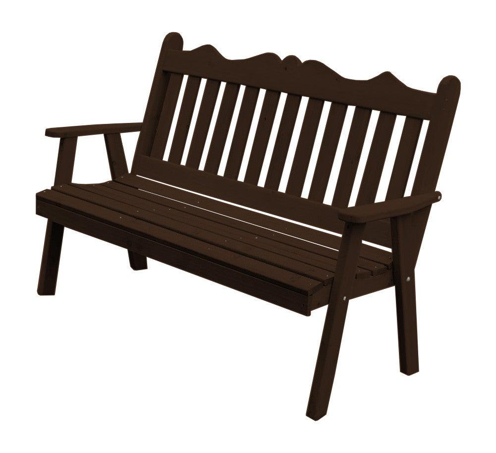 A&L Furniture Co. Western Red Cedar 5' Royal English Garden Bench - LEAD TIME TO SHIP 2 WEEKS