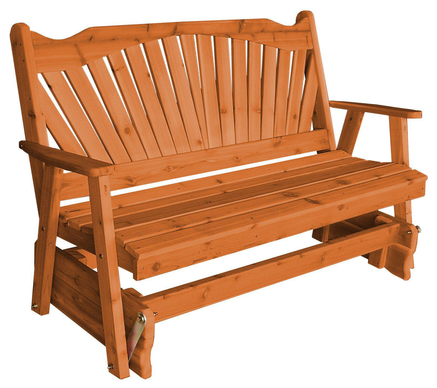Regallion Outdoor Western Red Cedar 5' Fanback Glider - LEAD TIME TO SHIP 2 WEEKS