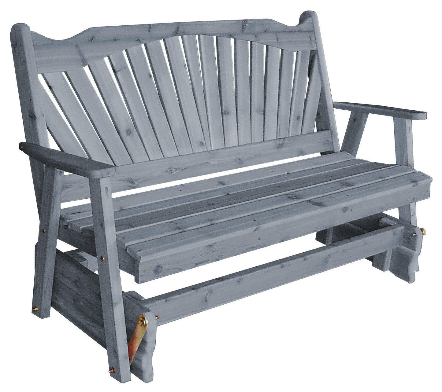 Regallion Outdoor Western Red Cedar 5' Fanback Glider - LEAD TIME TO SHIP 2 WEEKS