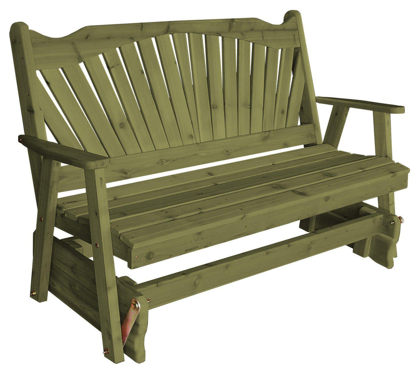 Regallion Outdoor Western Red Cedar 5' Fanback Glider - LEAD TIME TO SHIP 2 WEEKS