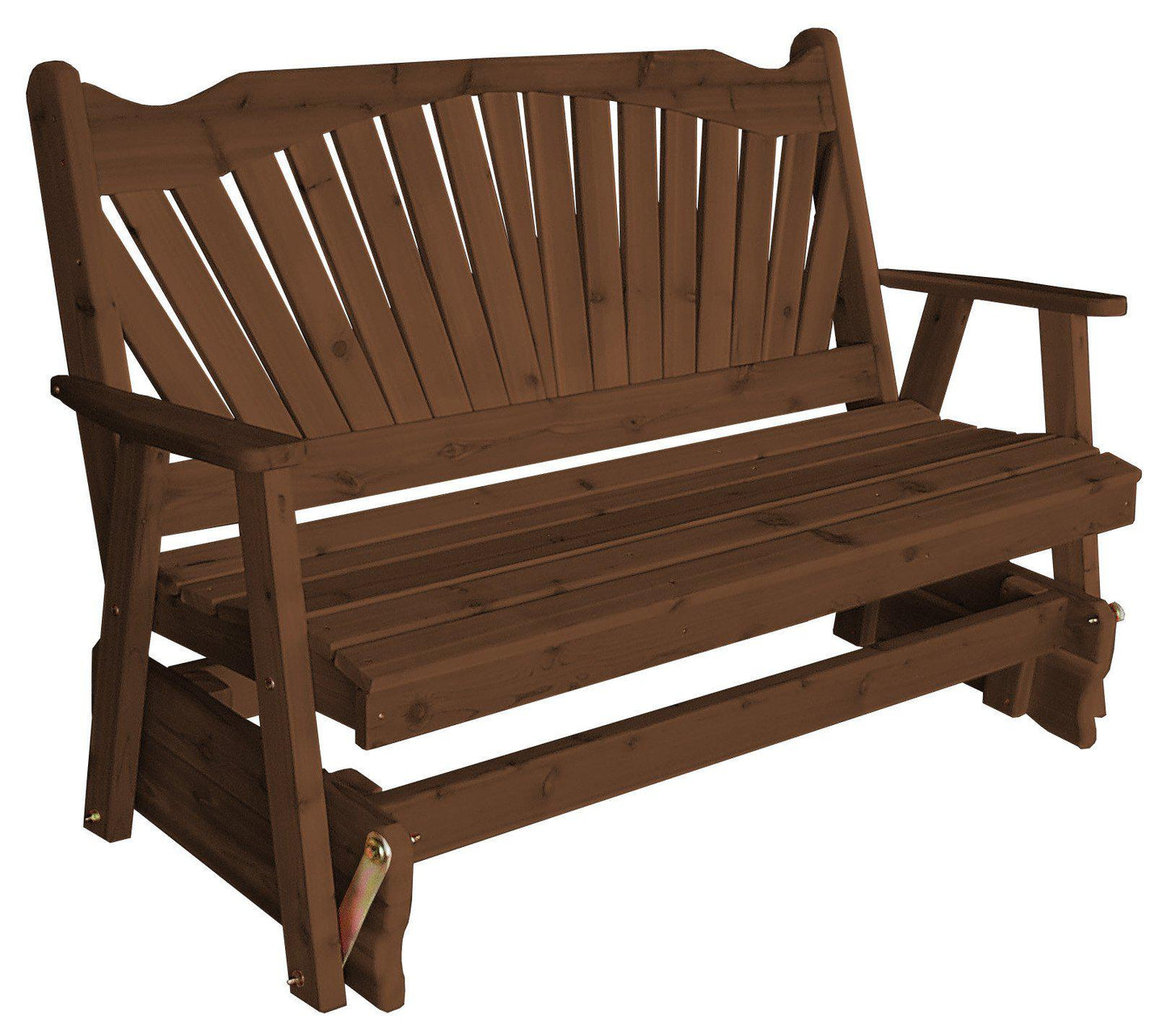 Regallion Outdoor Western Red Cedar 5' Fanback Glider - LEAD TIME TO SHIP 2 WEEKS