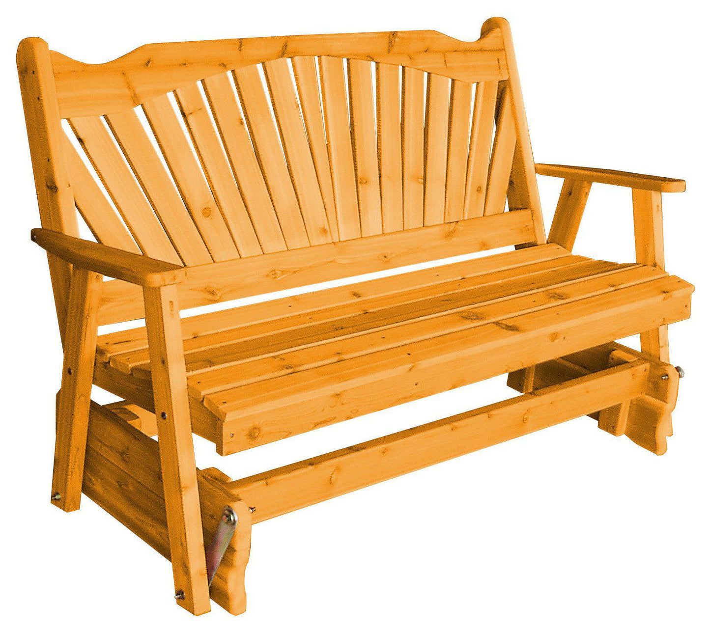 A&L FURNITURE CO. Western Red Cedar 5' Fanback Glider - LEAD TIME TO SHIP 2 WEEKS