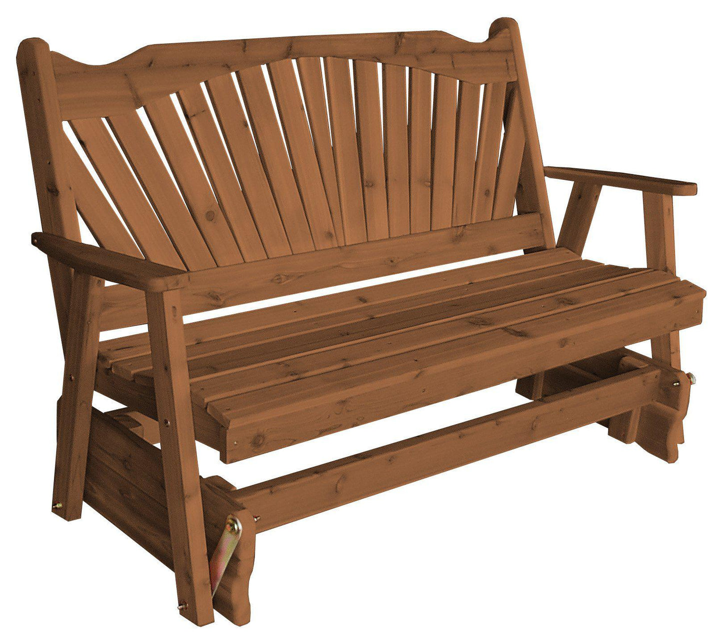 A&L FURNITURE CO. Western Red Cedar 5' Fanback Glider - LEAD TIME TO SHIP 2 WEEKS