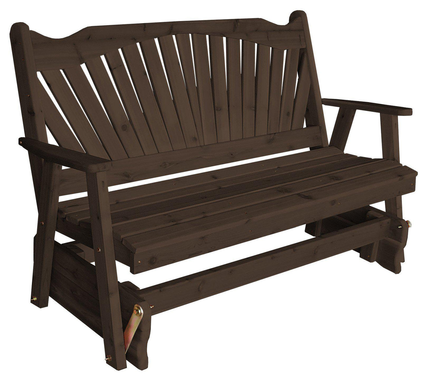 Regallion Outdoor Western Red Cedar 5' Fanback Glider - LEAD TIME TO SHIP 2 WEEKS
