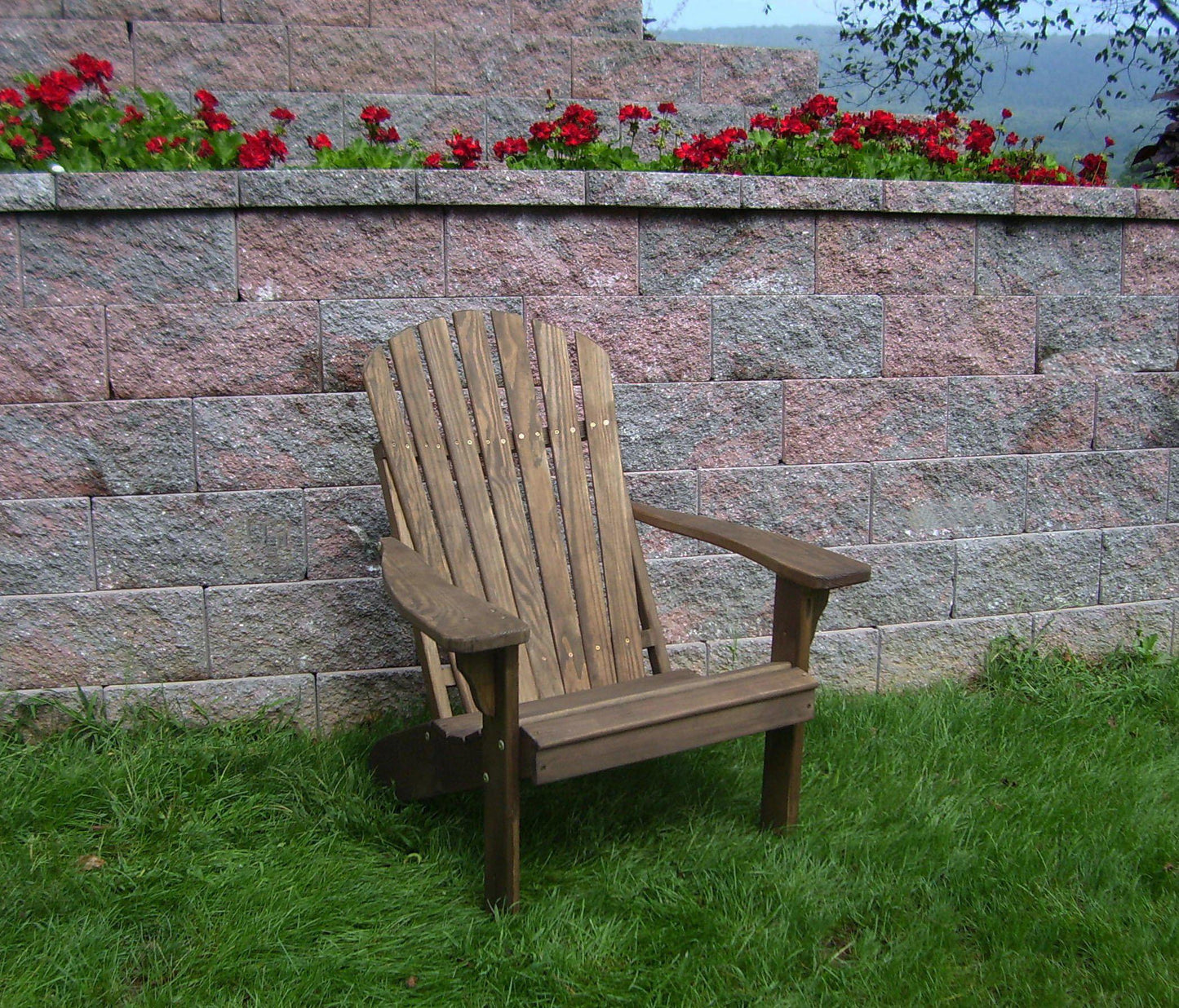A&L Furniture Co. Amish Made Pressure Treated Fanback Adirondack Chair - LEAD TIME TO SHIP 10 BUSINESS DAYS