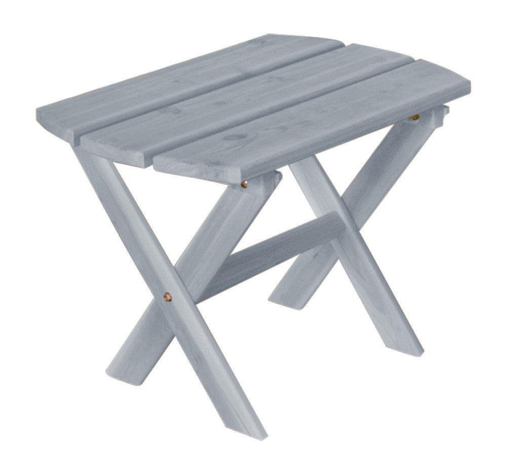 Regallion Outdoor Western Red Cedar Folding Oval End Table - LEAD TIME TO SHIP 2 WEEKS