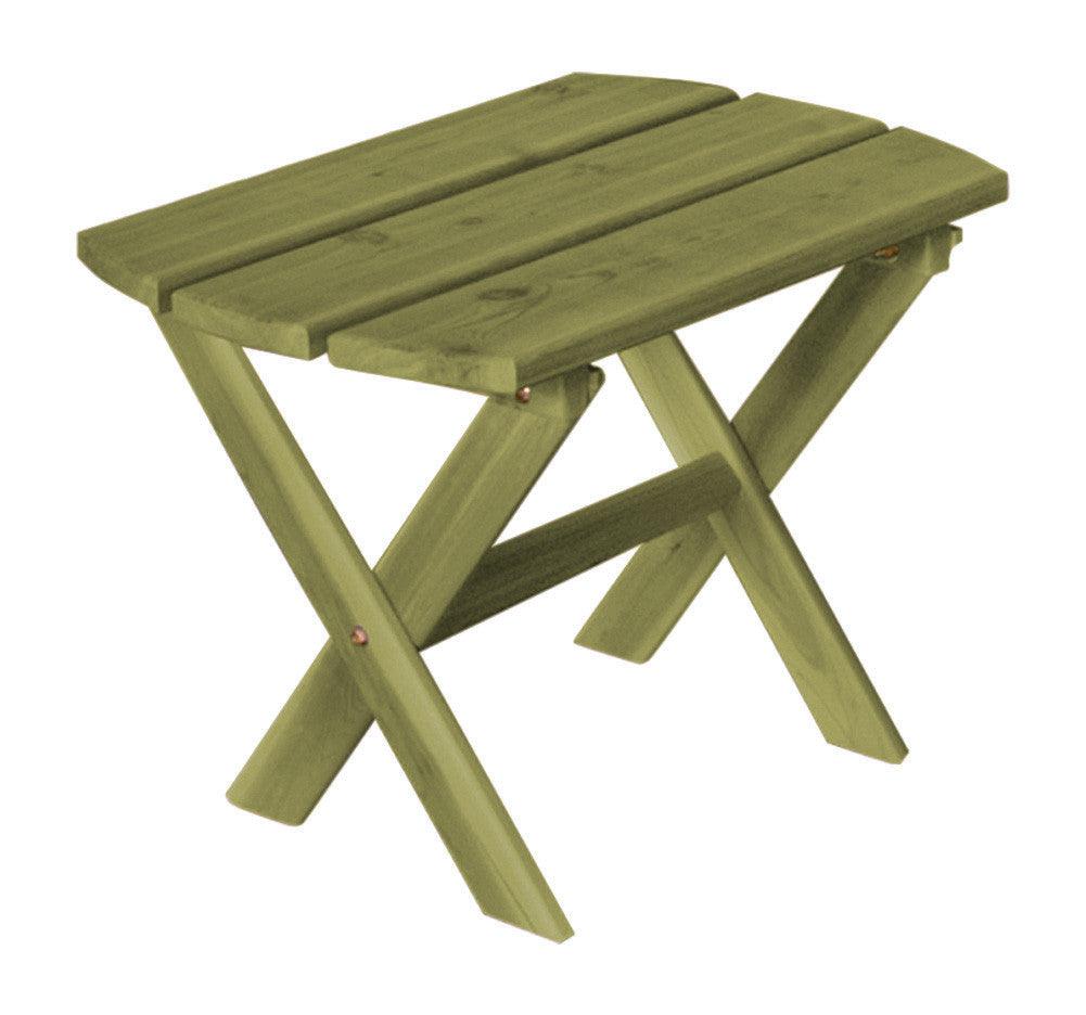Regallion Outdoor Western Red Cedar Folding Oval End Table - LEAD TIME TO SHIP 2 WEEKS