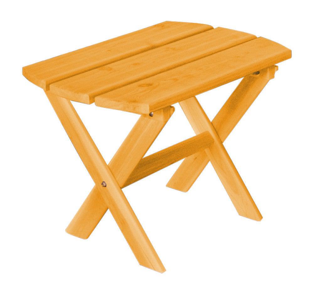 Regallion Outdoor Western Red Cedar Folding Oval End Table - LEAD TIME TO SHIP 2 WEEKS