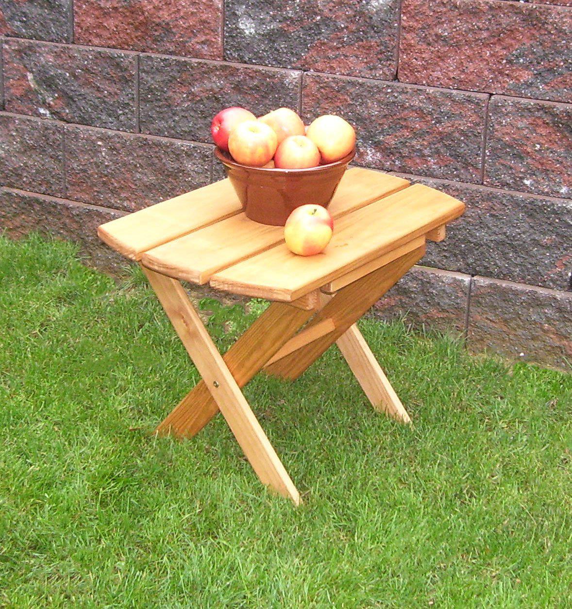 A&L Furniture Co. Amish Made Pressure Treated Folding End Table - LEAD TIME TO SHIP 10 BUSINESS DAYS