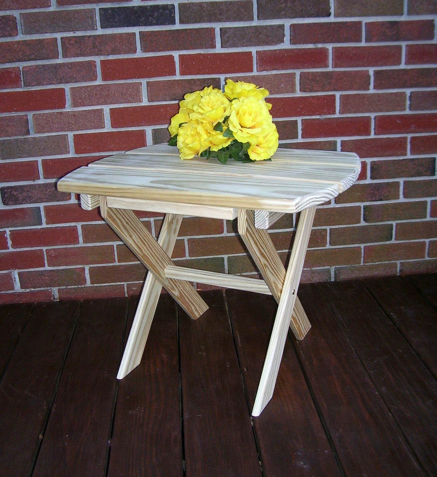 A&L Furniture Co. Amish Made Pressure Treated Folding End Table - LEAD TIME TO SHIP 10 BUSINESS DAYS
