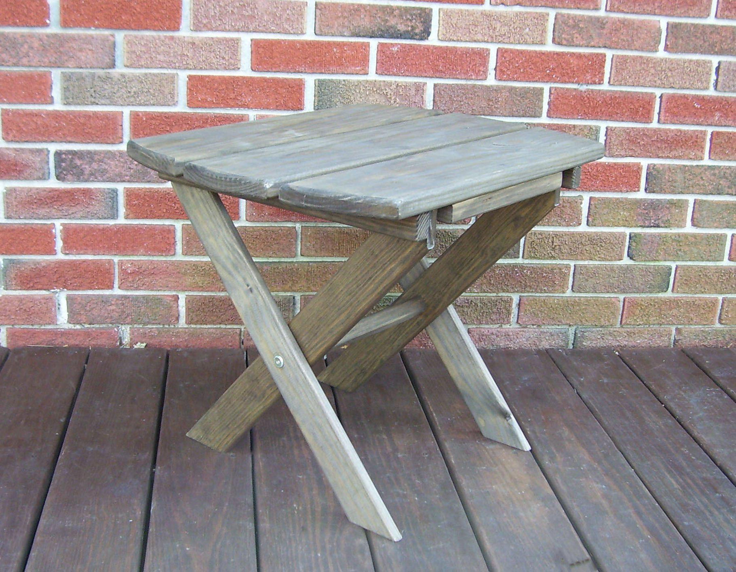 A&L Furniture Co. Amish Made Pressure Treated Folding End Table - LEAD TIME TO SHIP 10 BUSINESS DAYS