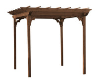 a&l western red cedar 8' x 8' pergola with swing hangers mushroom stain