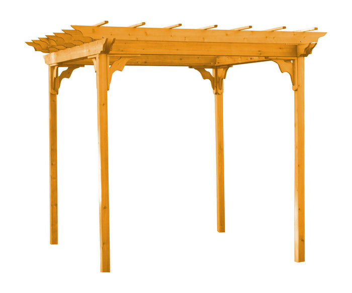 a&l western red cedar 8' x 8' pergola with swing hangers natural stain