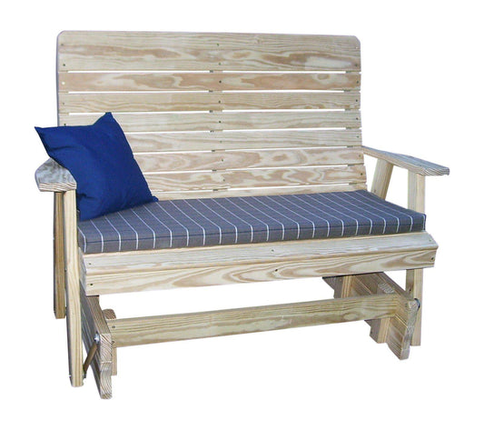 A&L FURNITURE CO. Pressure Treated 4' Highback Glider - LEAD TIME TO SHIP 10 BUSINESS DAYS