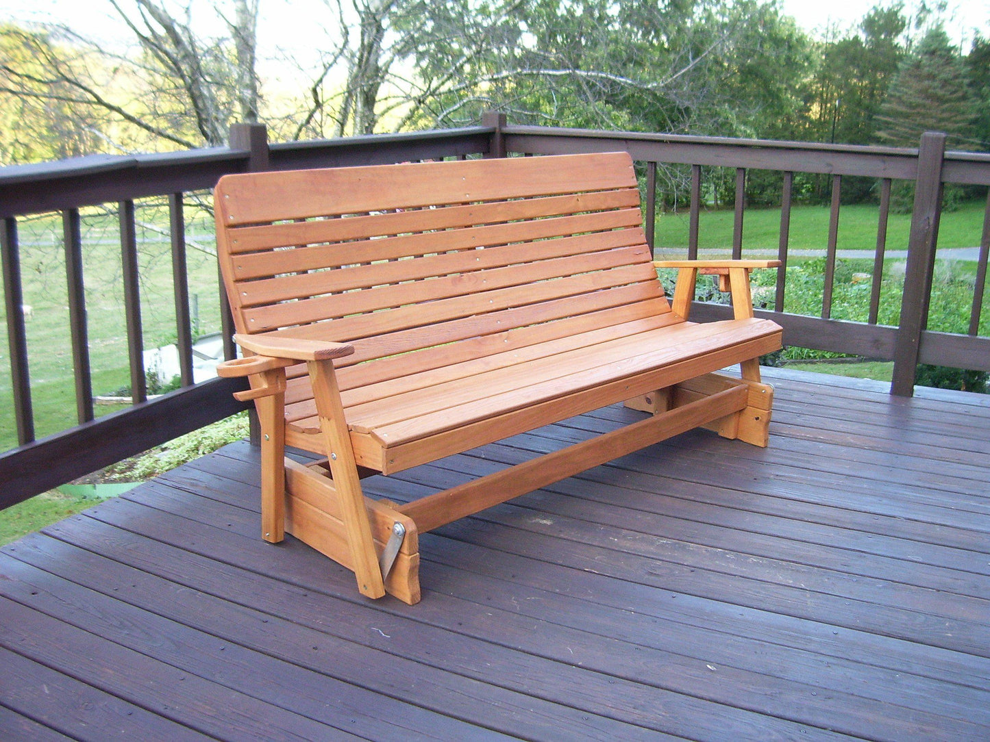 A&L Furniture Co. Pressure Treated Pine 6' Highback Glider - LEAD TIME TO SHIP 10 BUSINESS DAYS