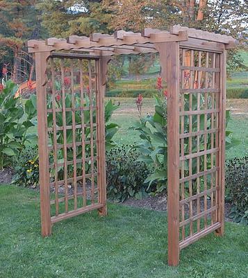 A&L Furniture Co. Western Red Cedar 4' Lexington Arbor - LEAD TIME TO SHIP 4 WEEKS OR LESS