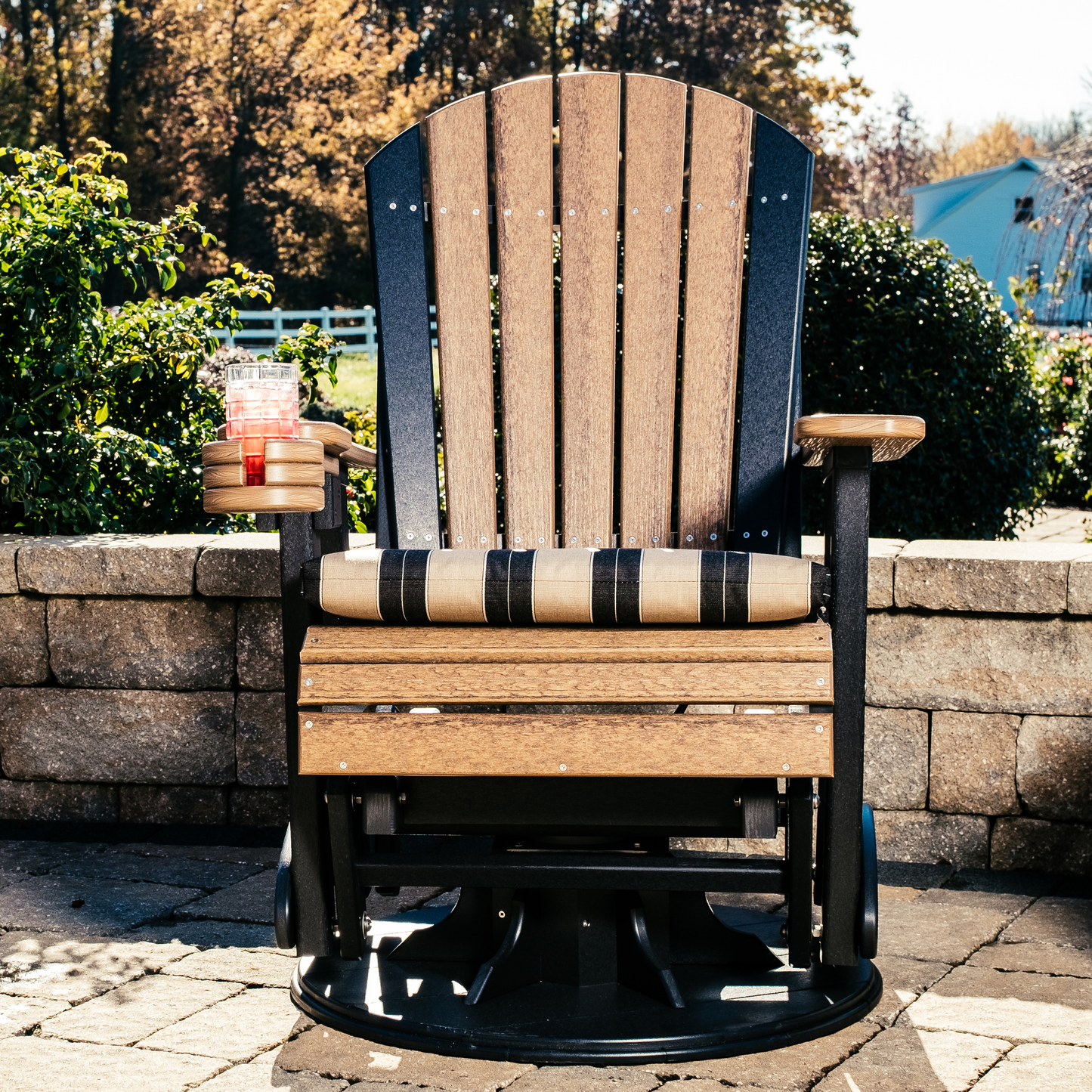 Polywood Adirondack outdoor Swivel Glider Chair 