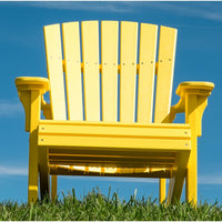 luxcraft recycled plastic deluxe adirondack chair yellow