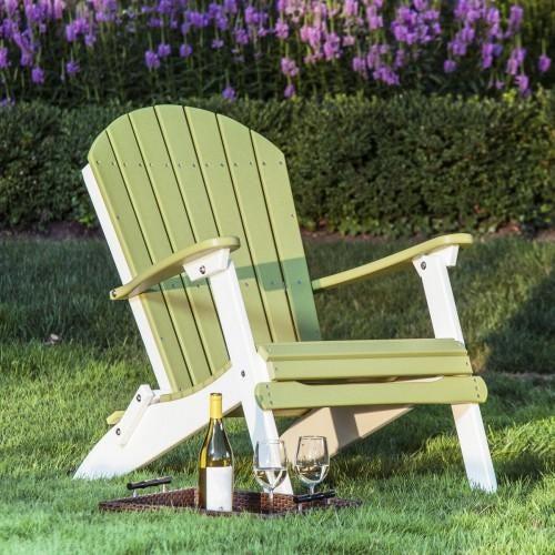 LuxCraft Recycled Plastic Folding Adirondack Chair  - LEAD TIME TO SHIP 10 to 12 BUSINESS DAYS