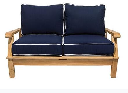 Royal Teak Collection Miami Deep Seating Outdoor Love Seat / 2-Seater - SHIPS WITHIN 1 TO 2 BUSINESS DAYS