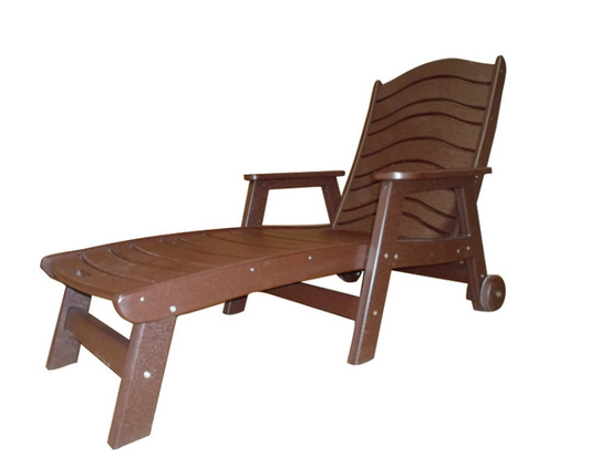 Perfect Choice Furniture Recycled Plastic Traditional Chaise Lounge - LEAD TIME TO SHIP 4 WEEKS OR LESS
