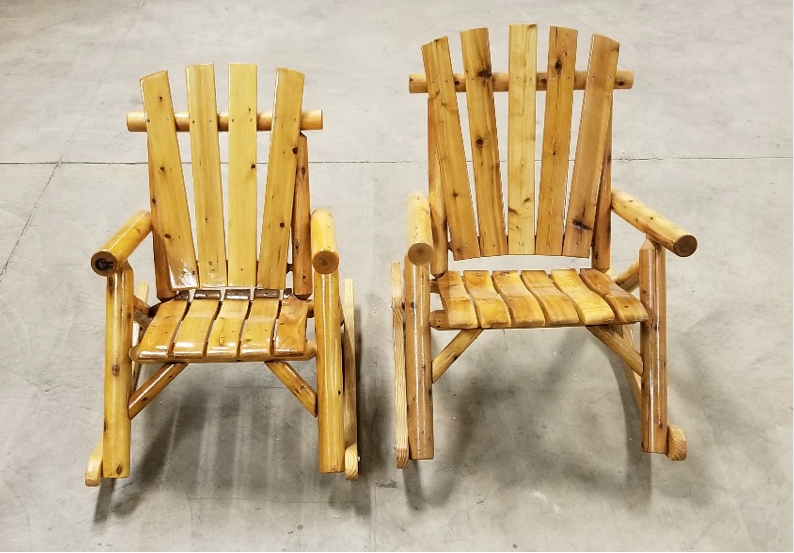 The Moon Valley Rustic  Big and Tall Rocking Chair - 650 lbs MAX Weight Capacity - LEAD TIME TO SHIP: (UNFINISHED - 2 WEEKS) - (FINISHED - 4 WEEKS)