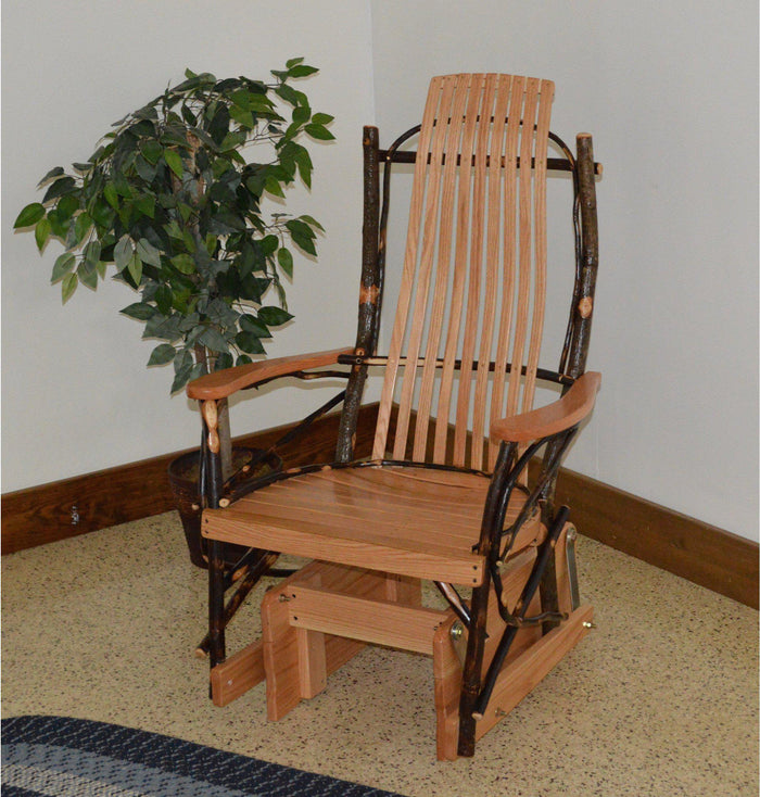 A & L Furniture Co. Amish Bentwood Hickory Glider Rocker  - Ships FREE in 5-7 Business days - Rocking Furniture