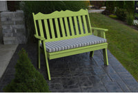 Outdoor Bench - A&L Furniture Company Recycled Plastic 4' Royal English Garden Bench