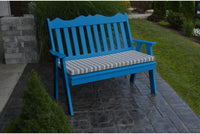 Outdoor Bench - A&L Furniture Company Recycled Plastic 4' Royal English Garden Bench