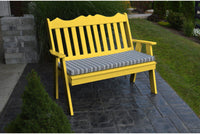 Outdoor Bench - A&L Furniture Company Recycled Plastic 4' Royal English Garden Bench