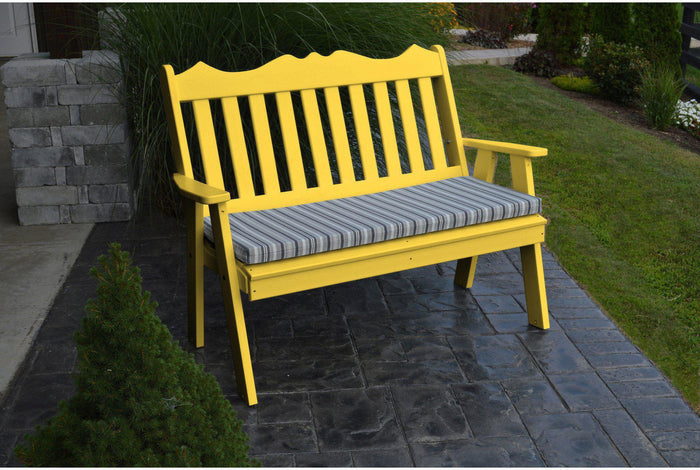 Outdoor Bench - A&L Furniture Company Recycled Plastic 4' Royal English Garden Bench