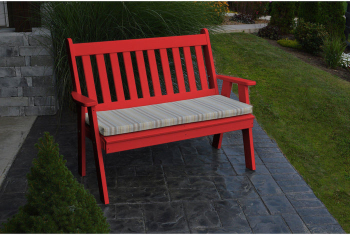 Outdoor Bench - A&L Furniture Company Recycled Plastic 4' Traditional English Garden Bench