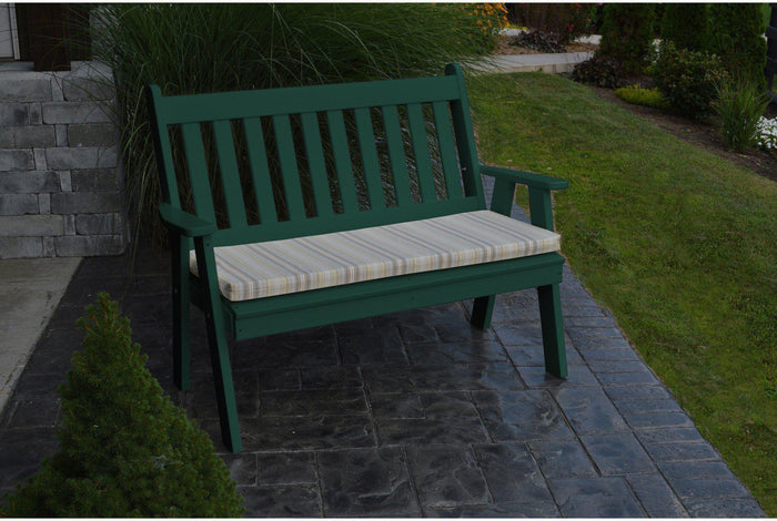 Outdoor Bench - A&L Furniture Company Recycled Plastic 4' Traditional English Garden Bench