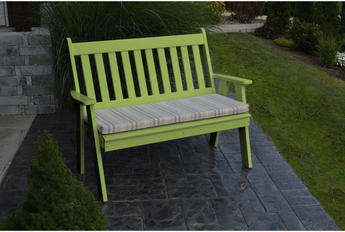 Outdoor Bench - A&L Furniture Company Recycled Plastic 4' Traditional English Garden Bench
