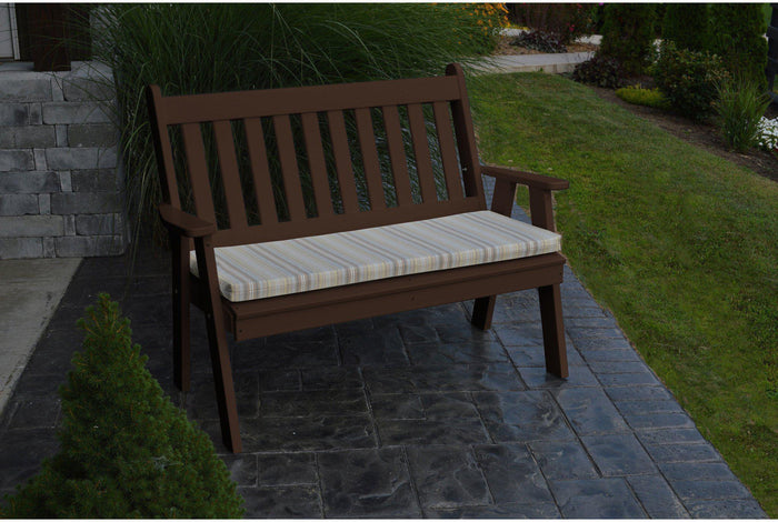 Outdoor Bench - A&L Furniture Company Recycled Plastic 4' Traditional English Garden Bench