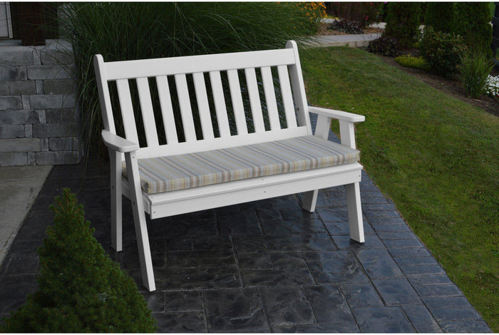 Outdoor Bench - A&L Furniture Company Recycled Plastic 4' Traditional English Garden Bench
