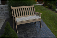 Outdoor Bench - A&L Furniture Company Recycled Plastic 4' Traditional English Garden Bench